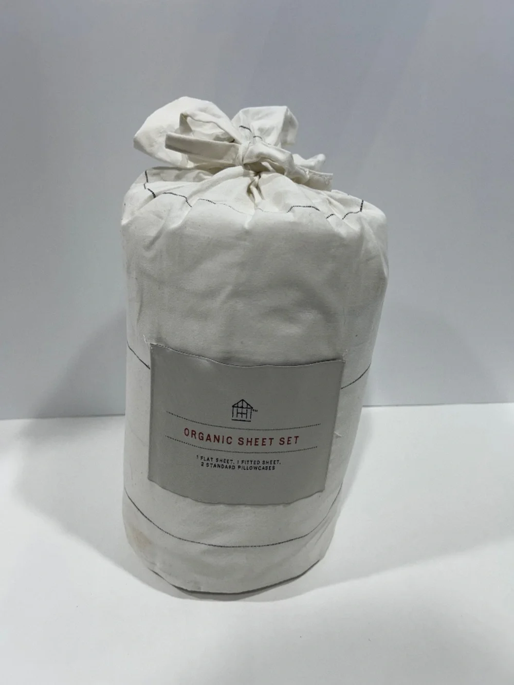 New Hearth & Hand w/Magnolia Cotton BROKEN PENCIL STRIPE *RARE* Sheet Set -Queen
